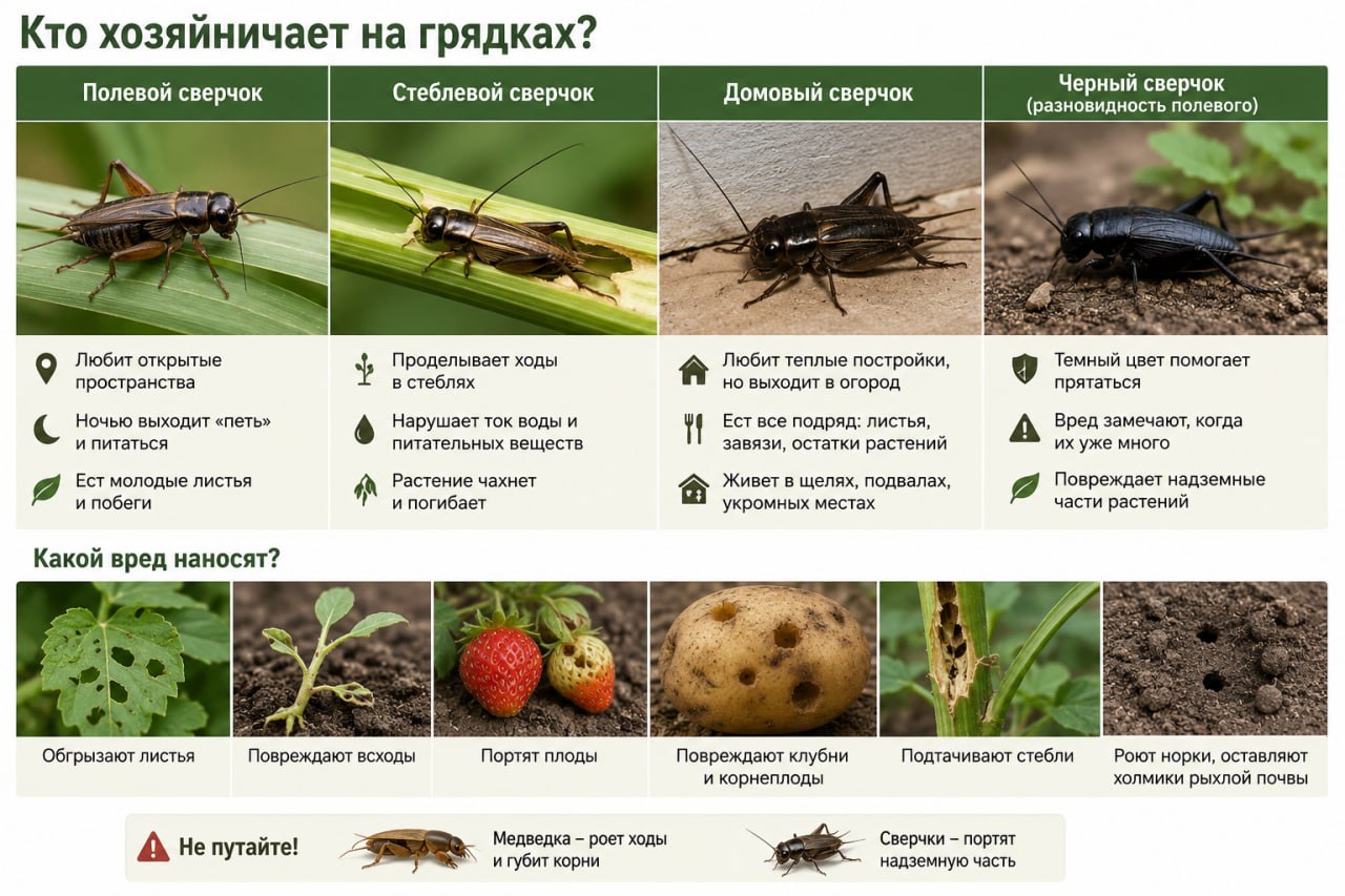 как хозяйничают сверчки на огороде